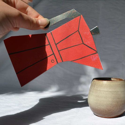 Coffee Pot shaped card pouring coffee