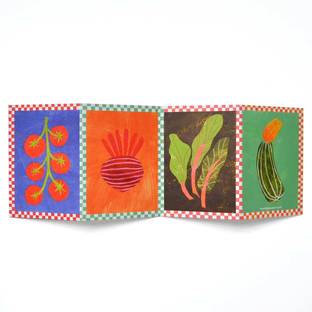 Veg Patch Concertina Greeting Card