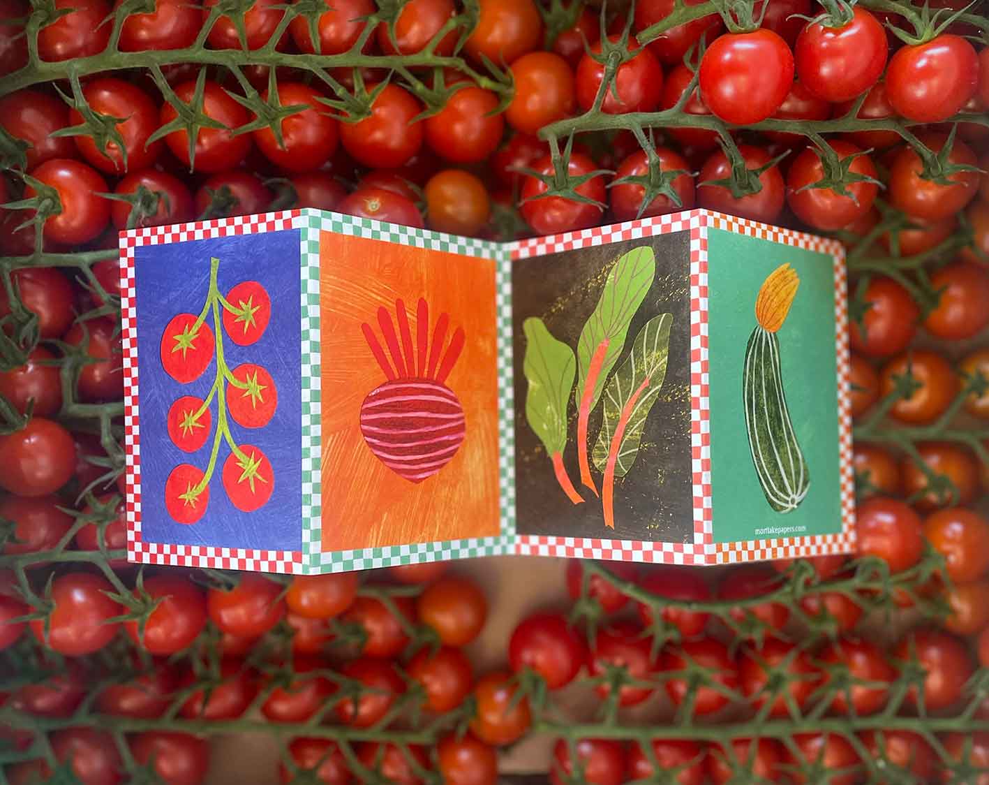 Veg Patch Concertina Greeting Card