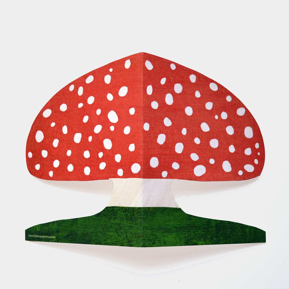 Red Mushroom Shaped Greeting Card