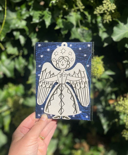 Angel Christmas Ornament in eco-friendly packaging