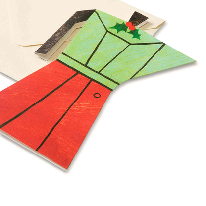 Christmas Coffee Pot Greeting Card