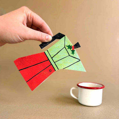 Christmas Coffee Pot Greeting Card