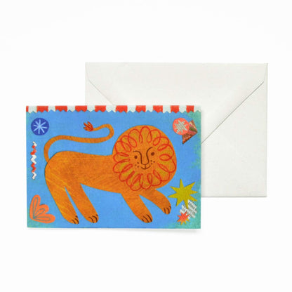 Circus Lion mini card