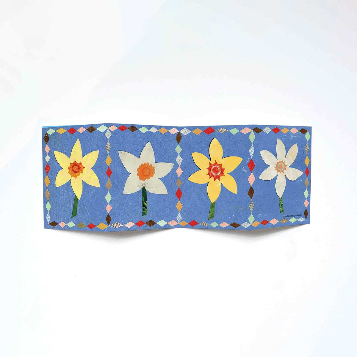 Patchwork Daffodil Concertina Card | Mother’s Day Card | Easter Card