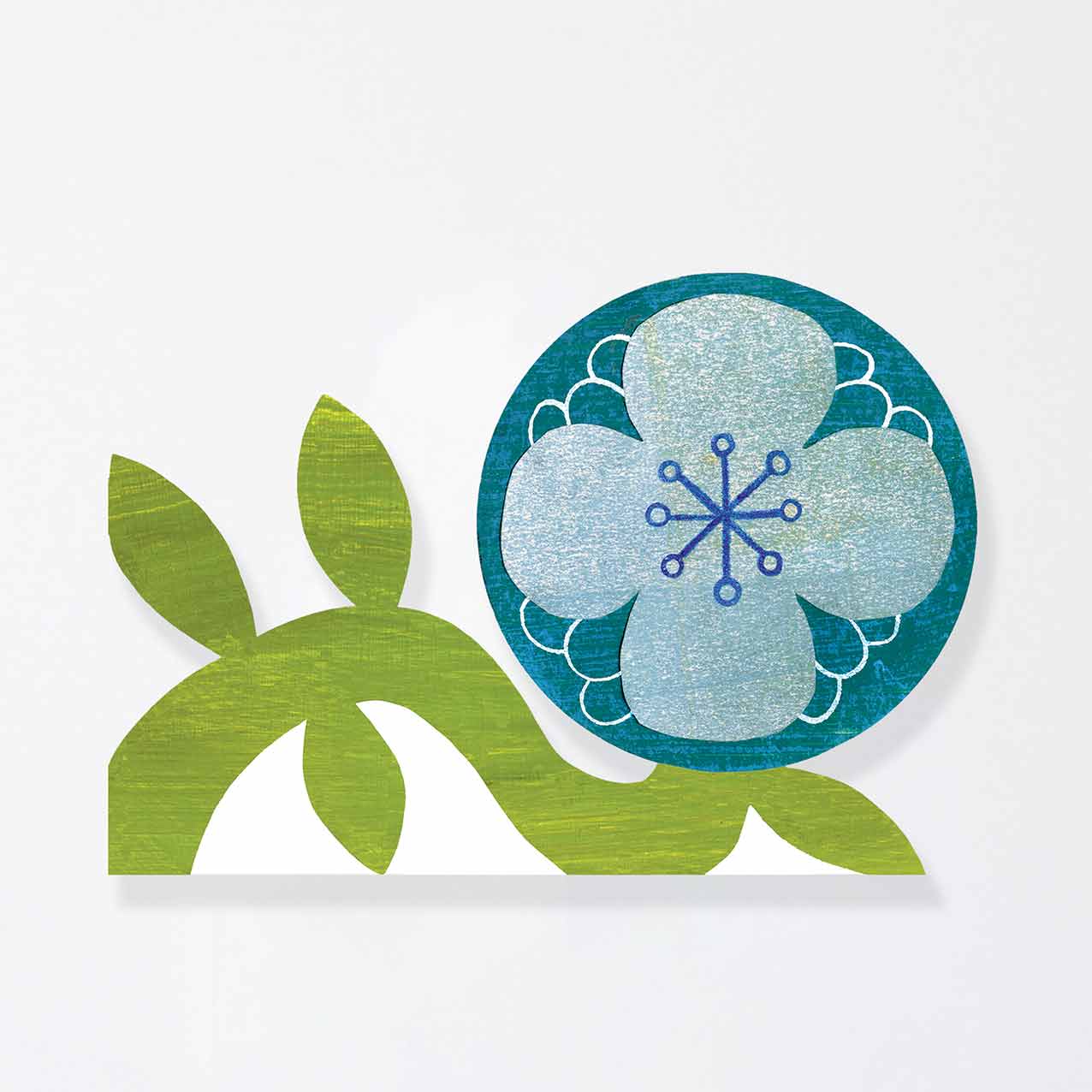 Blue flower card