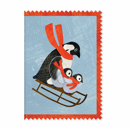 Penguin Family Christmas card