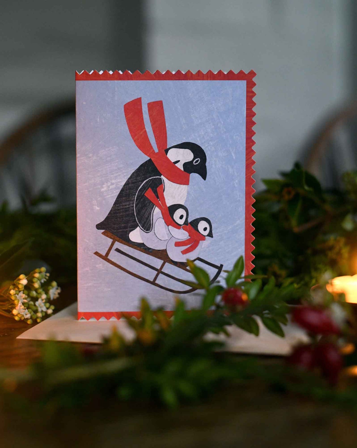 Penguin Family Christmas card