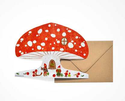 Snowy mushroom card