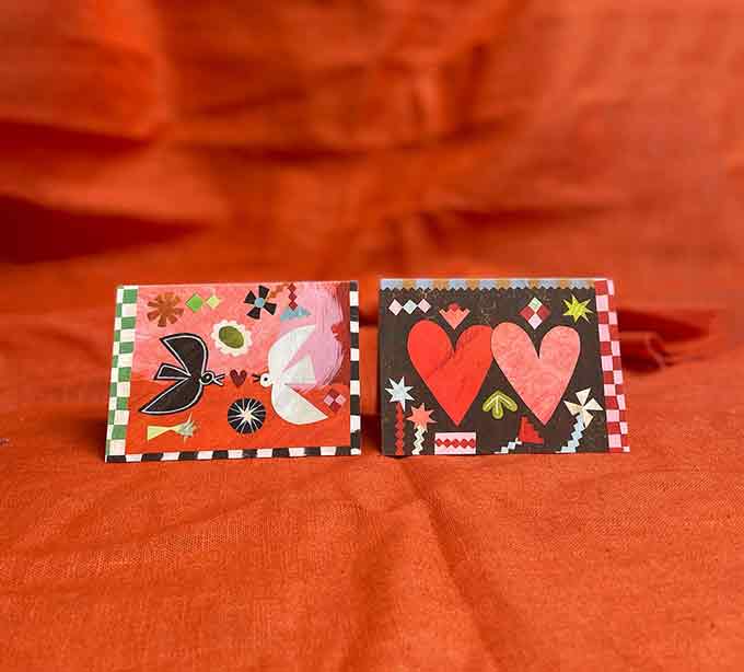 Two Hearts mini card