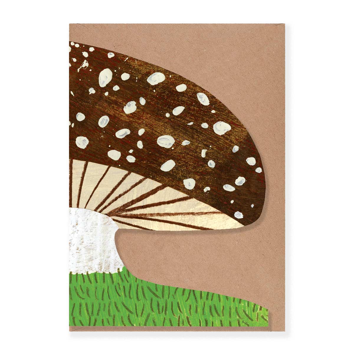 Brown mushroom card