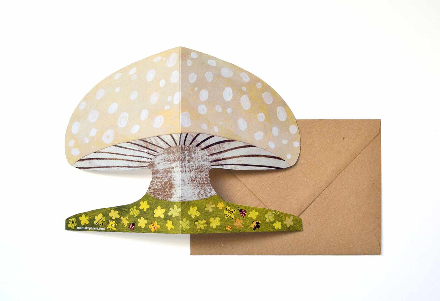 Spring mushroom card